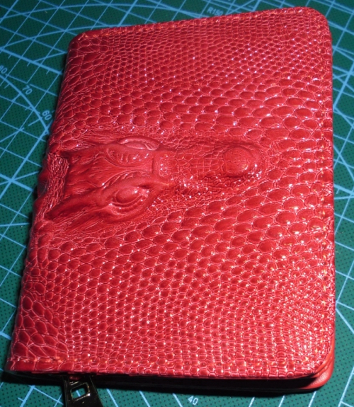 Красный кошелек с крокодилом из PU кожи