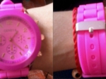 Розовые силиконовые часы. Сравнение часов от разных производителей.